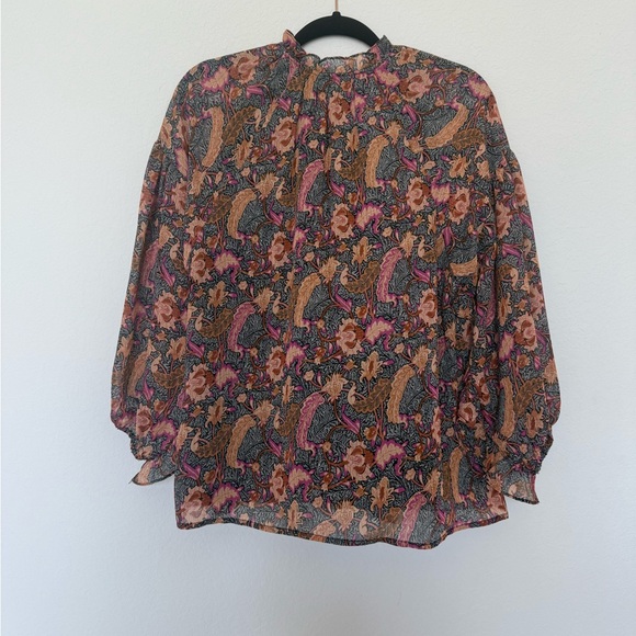 NWT Entro Women's Paisley Floral Blouse - Multicolor - Picture 5 of 9